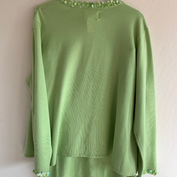 Linea by Louis Dell'Olio Green Sweater and Skirt knit set - Large and 1X - NWT - Picture 3 of 8